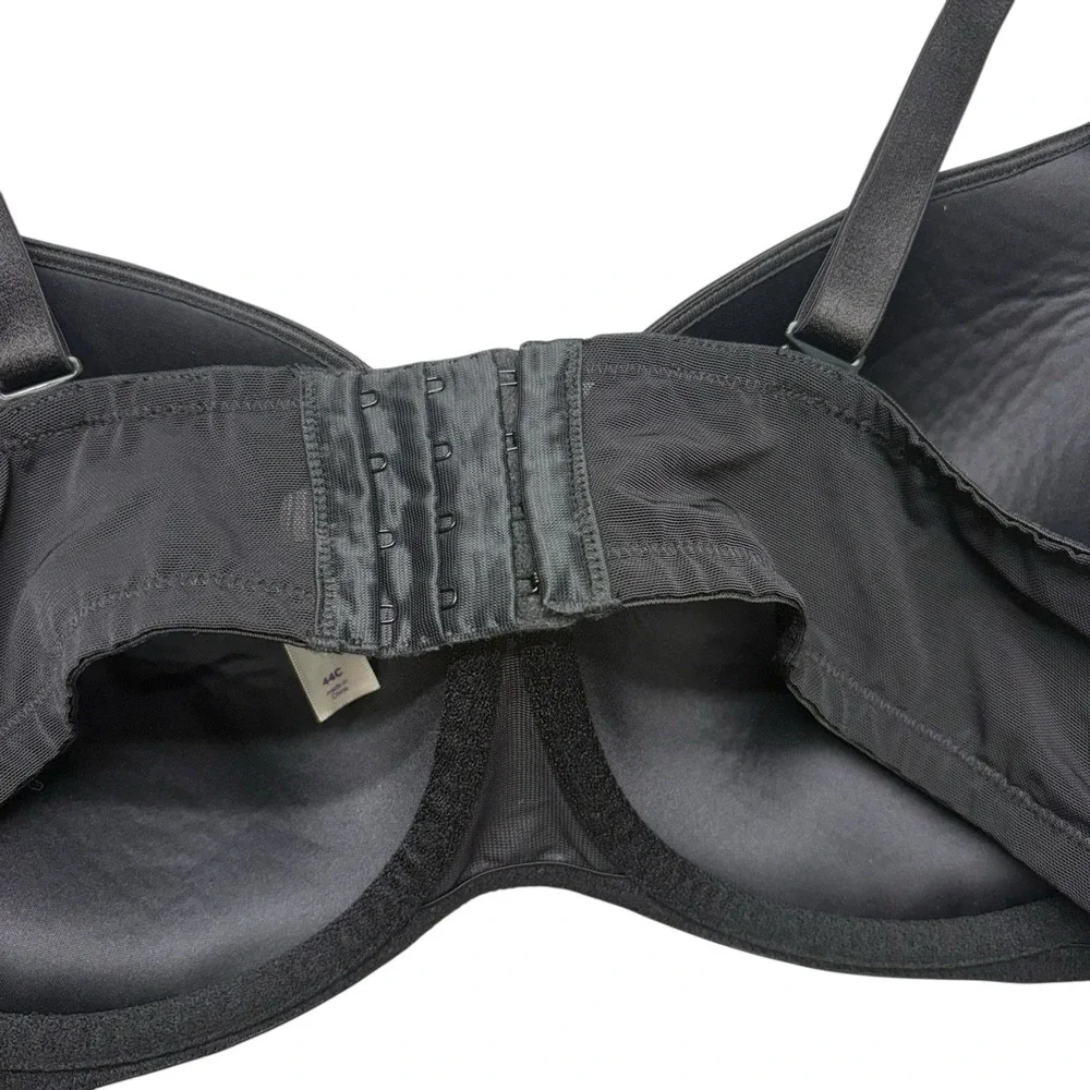 Cacique Womens Bra 44C Black Push Up Padded Underwire Romantic Sexy